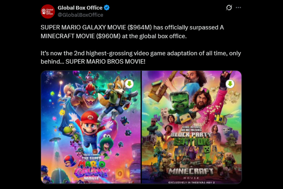 Qué récord consiguió Super Mario Galaxy Movie