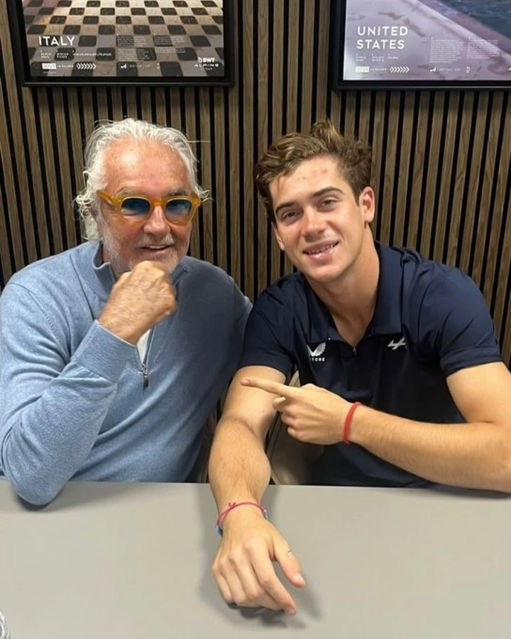 Flavio Briatore y Franco Colapinto