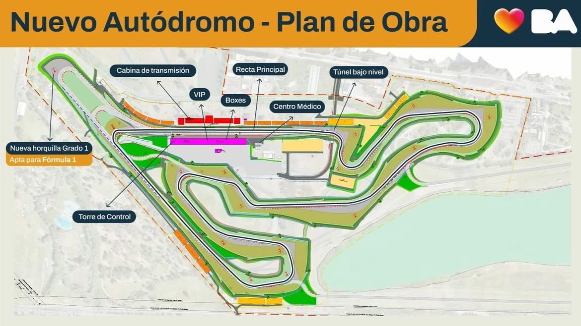 El nuevo trazado del Autódromo Oscar y Juan Gálvez