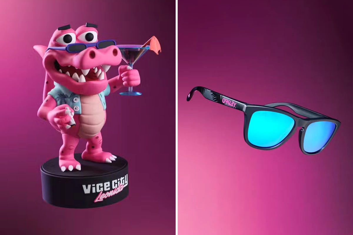 Figura de Macca the Gator y Anteojos de sol Oakley Frogskins