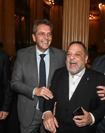 Sergio Massa y Baby Etchecopar.