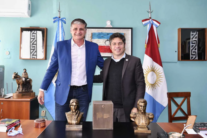 El intendente kirchnerista de Cosquín, Raul Cardinali, recibió a Axel Kicillof la semana pasada