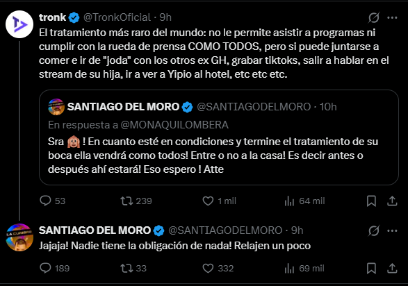Santiago del Moro came out to respond to everyone without mercy.