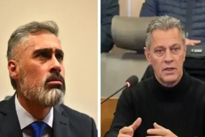 Los fiscales Iván Rodríguez y Raúl Garzón, contra quienes se presentaron hoy los pedidos formales de jury de enjuiciamiento