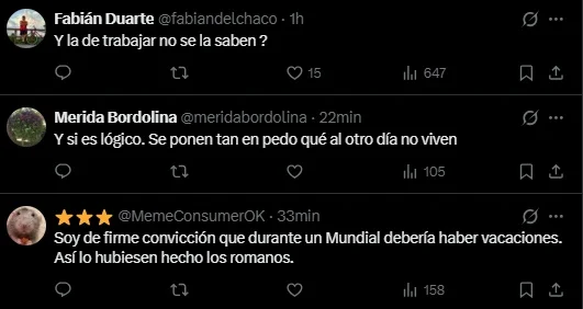 Las reacciones en redes sociales