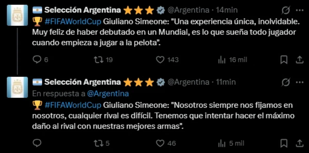 Las declaraciones de Giuliano Simeone