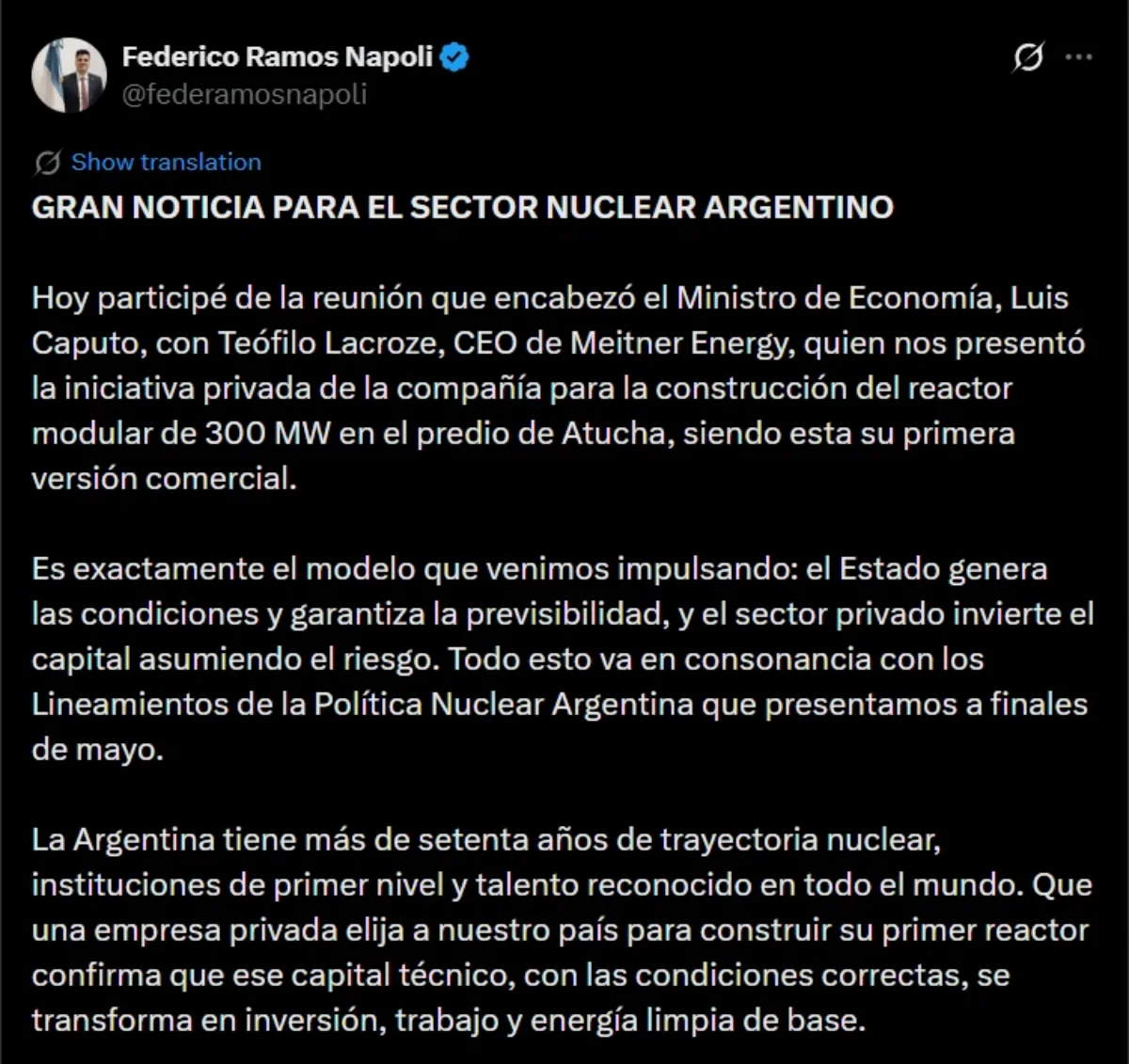 Federico Ramos Napoli on X: