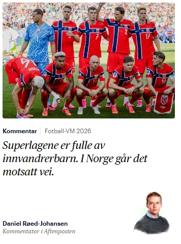 Medios de izquierda en Noruega criticaban a su selección por "no ser lo suficientemente diversa"