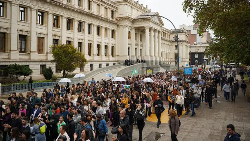 Protestas de los empleados judiciales de Córdoba frente al Tribunal Superior de Justicia