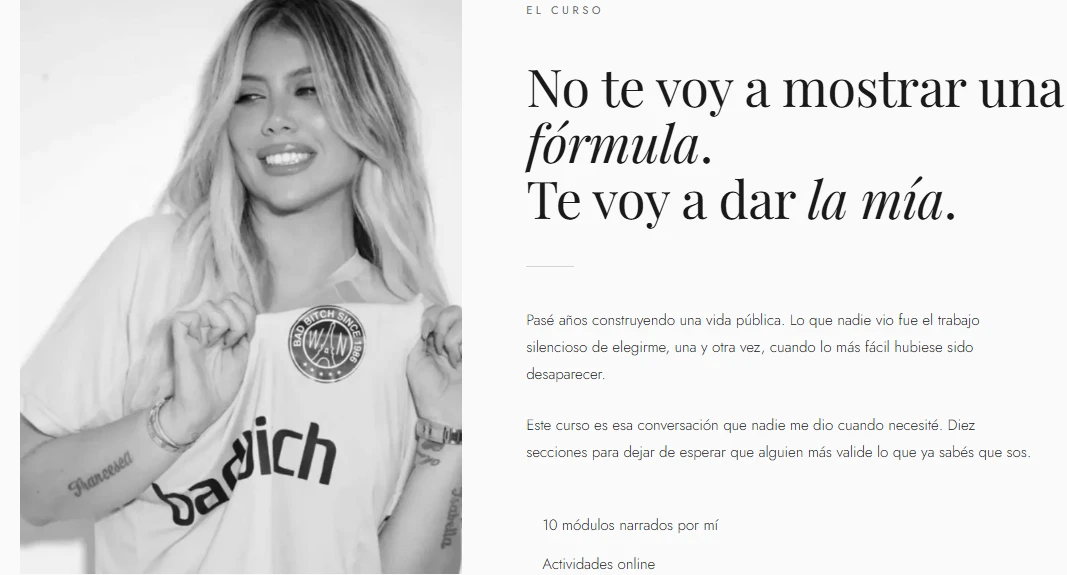 Wanda Nara promises to teach her formula for success