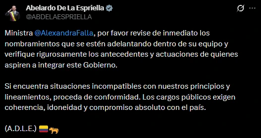 The message from Abelardo