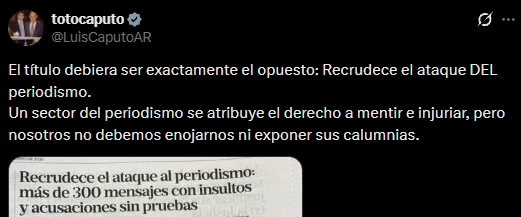 El mensaje de Luis Caputo.