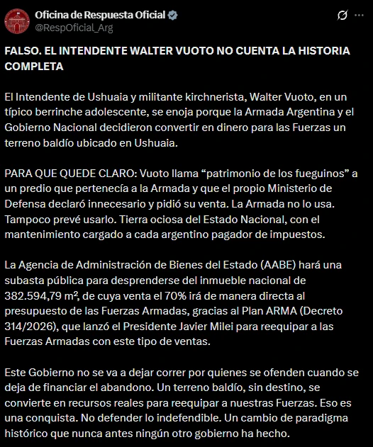 La respuesta del Gobierno.