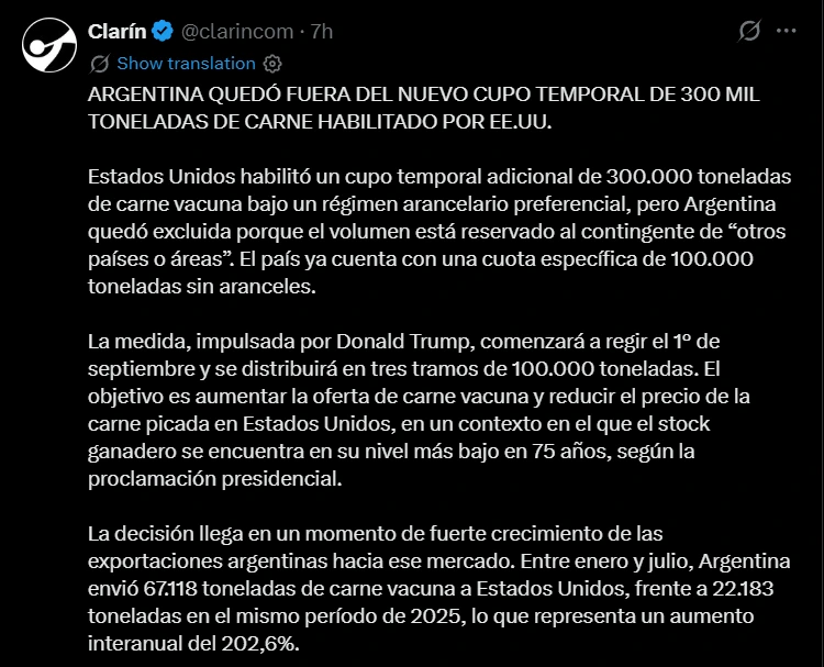 Clarín Headline