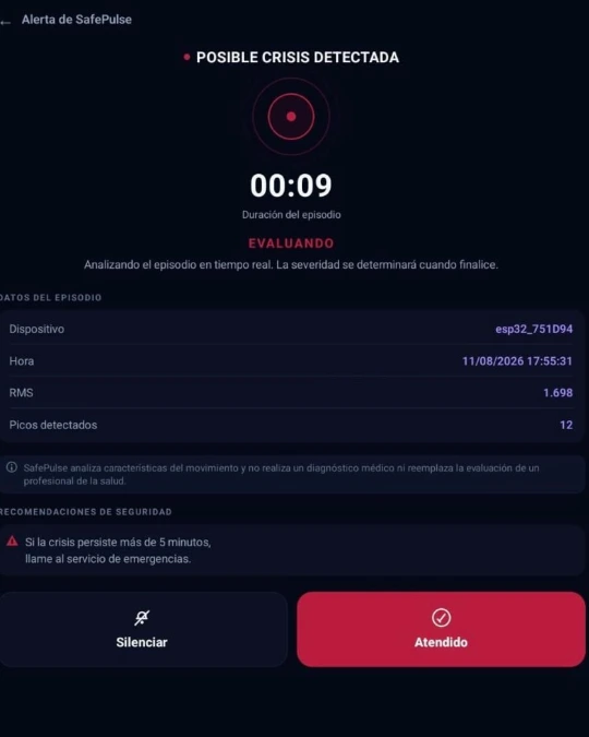 La plataforma digital guarda el historial detallado de cada episodio detectado con datos precisos