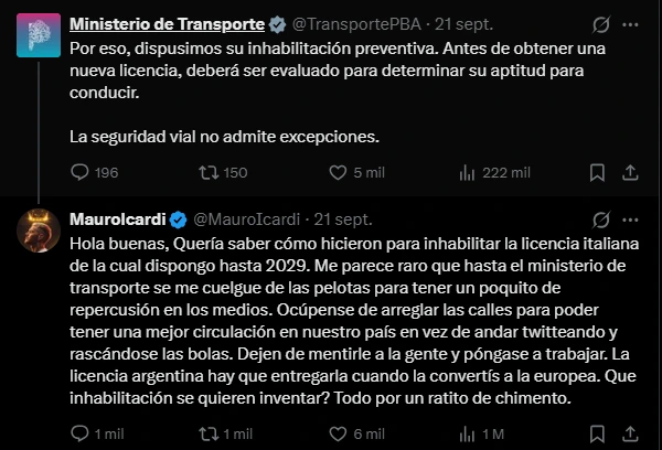 La respuesta de Mauro a las autoridades