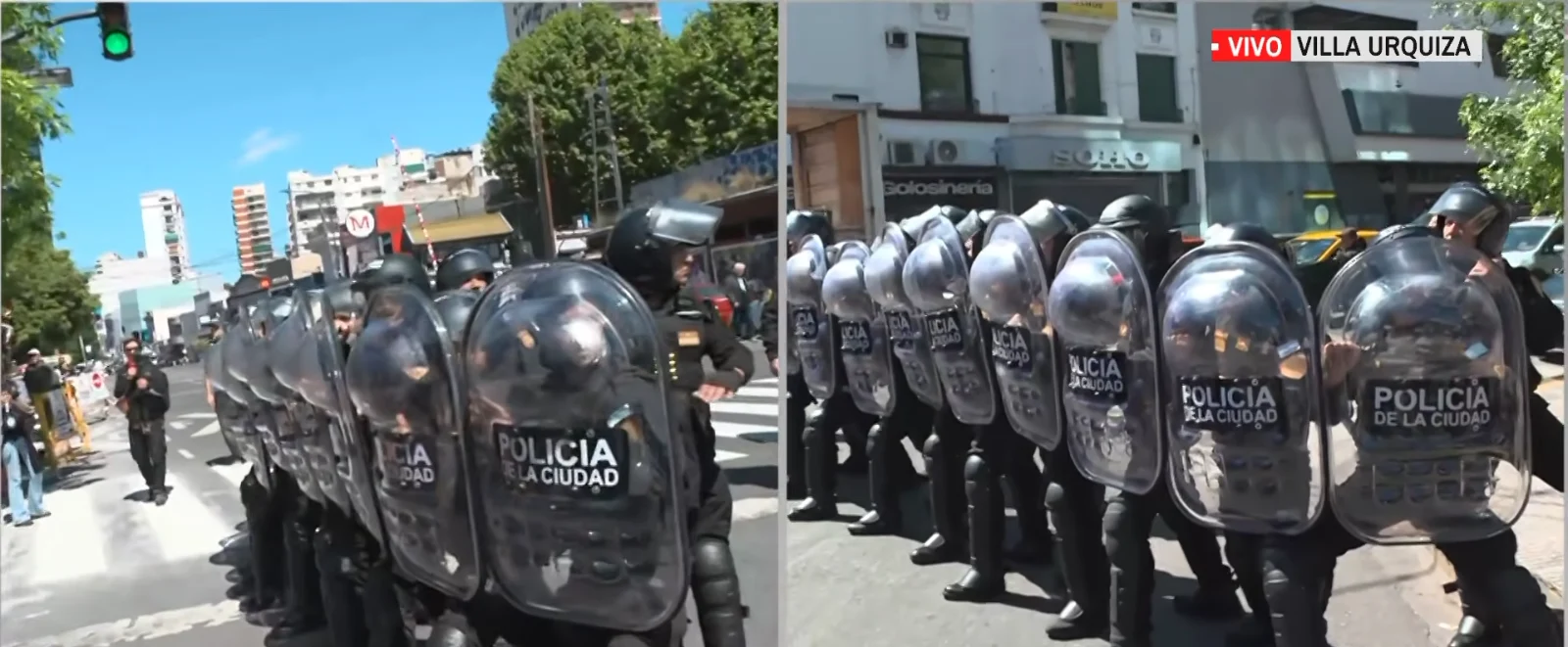 El operativo policial.