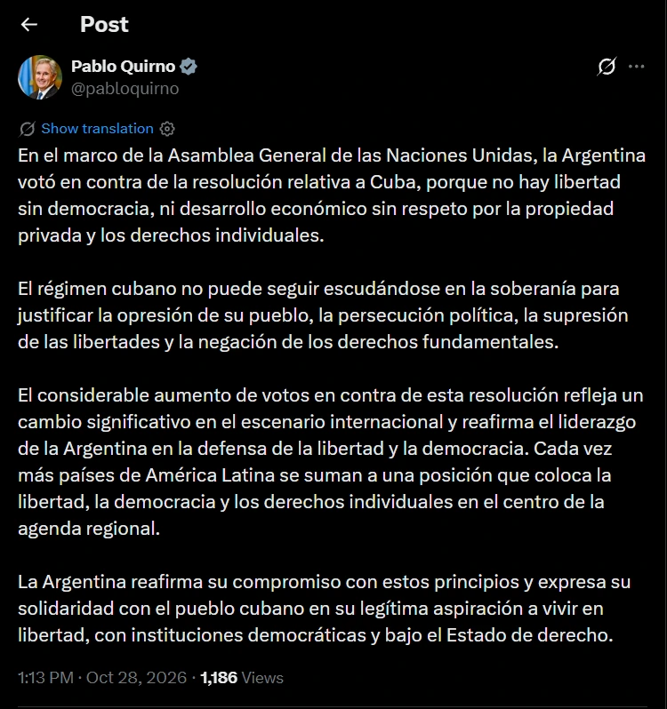 Pablo Quirno en X: