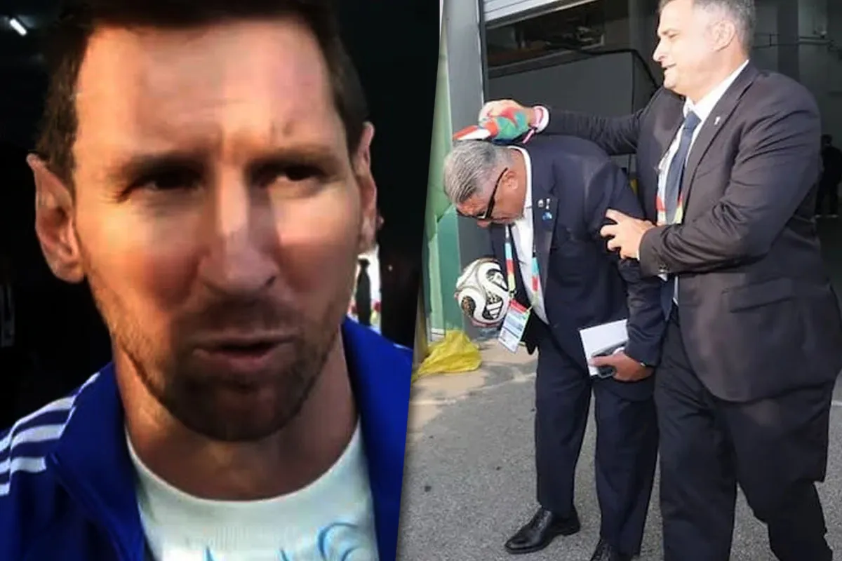 El Chiqui Tapia apareció con un "seca nuca" durante la entrevista a Lionel Messi