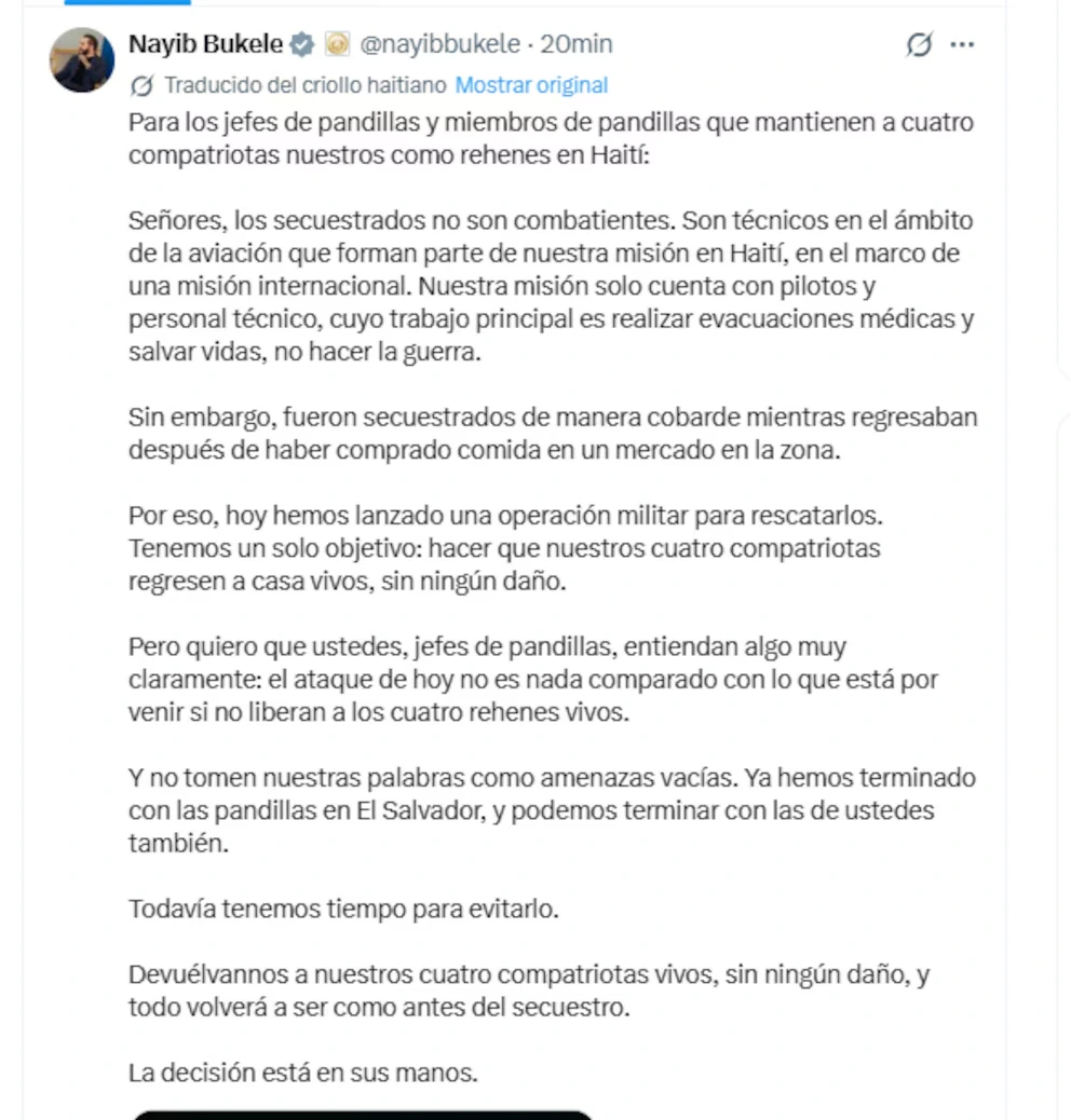 Nayib Bukele en X: