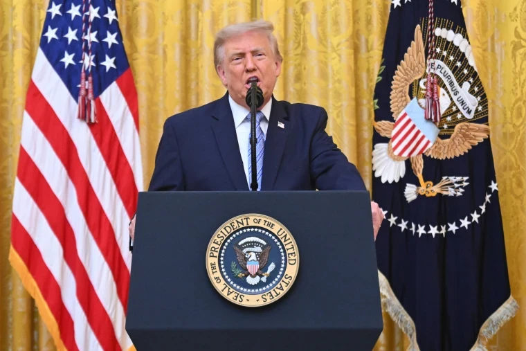 President Donald Trump urged Republican lawmakers to include the Iranian regime in a sanctions package against Russia