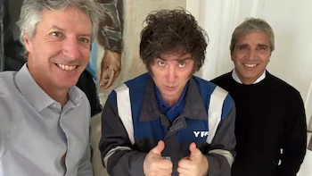 Milei, Caputo y Bausili