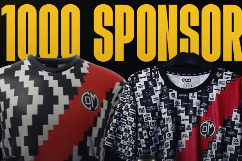 Un club de Perú sorprende al mundo con una camiseta que reúne a 1.000 sponsors
