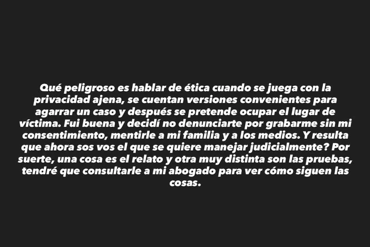 Qué dijo Candela Arizaga tras la entrevista de Facundo Moyano