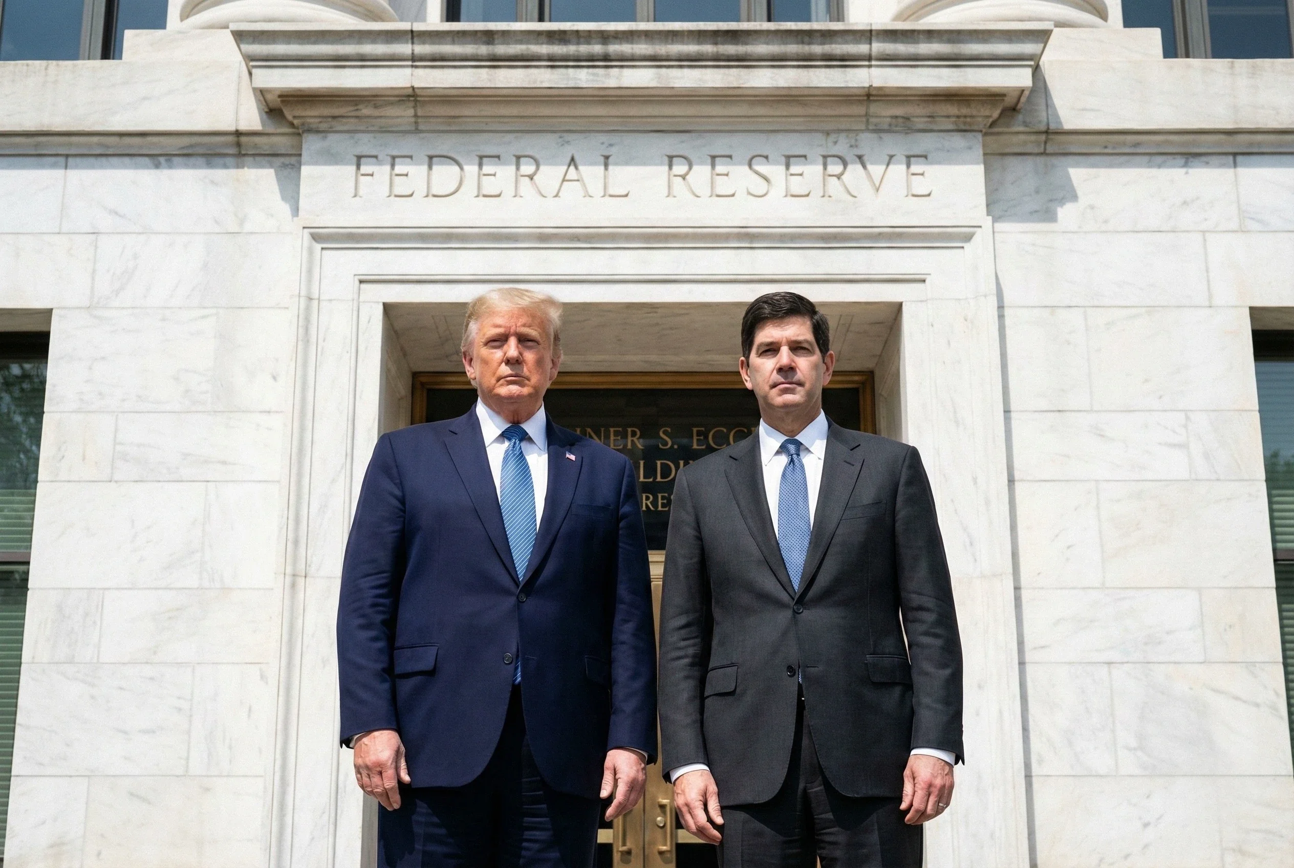 Donald Trump and Kevin Warsh.