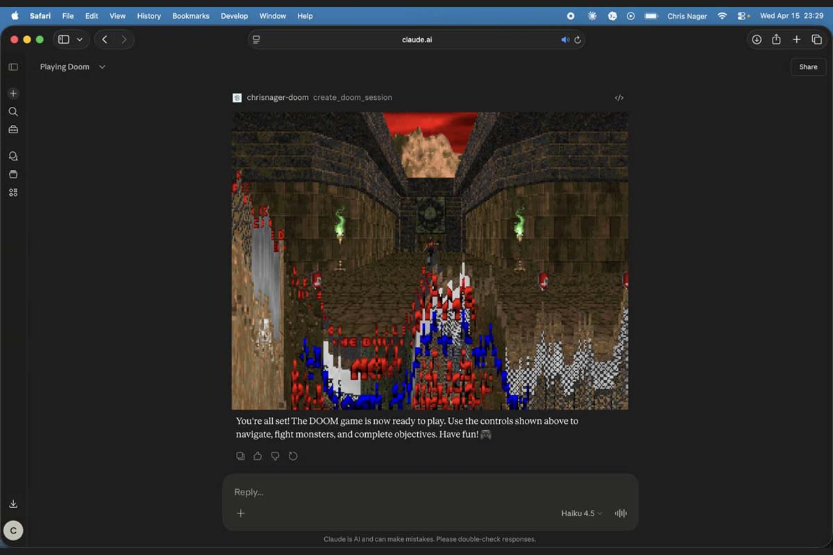 Un ingeniero de software logró ejecutar DOOM directamente dentro de ChatGPT y Claude