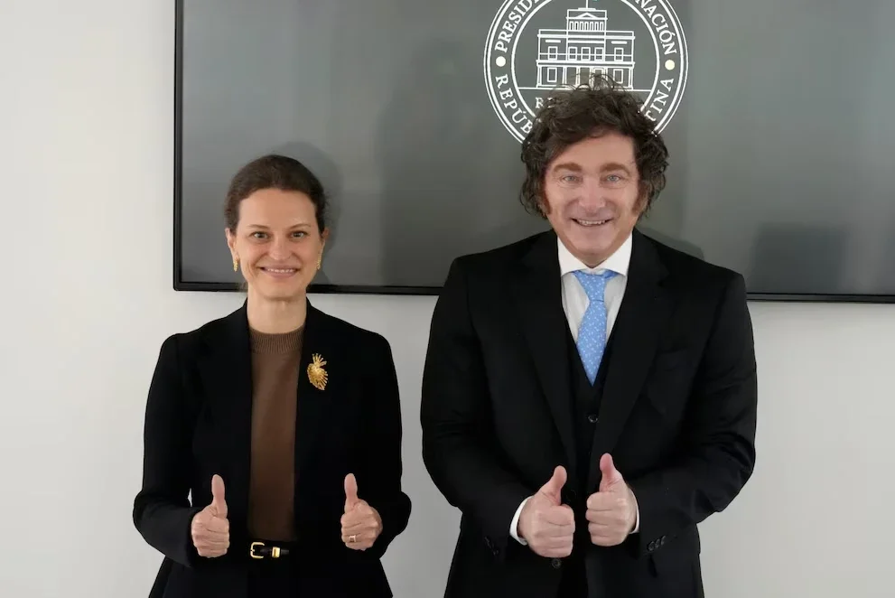 President Javier Milei and the Vice President of the World Bank, Susana Cordeiro Guerra