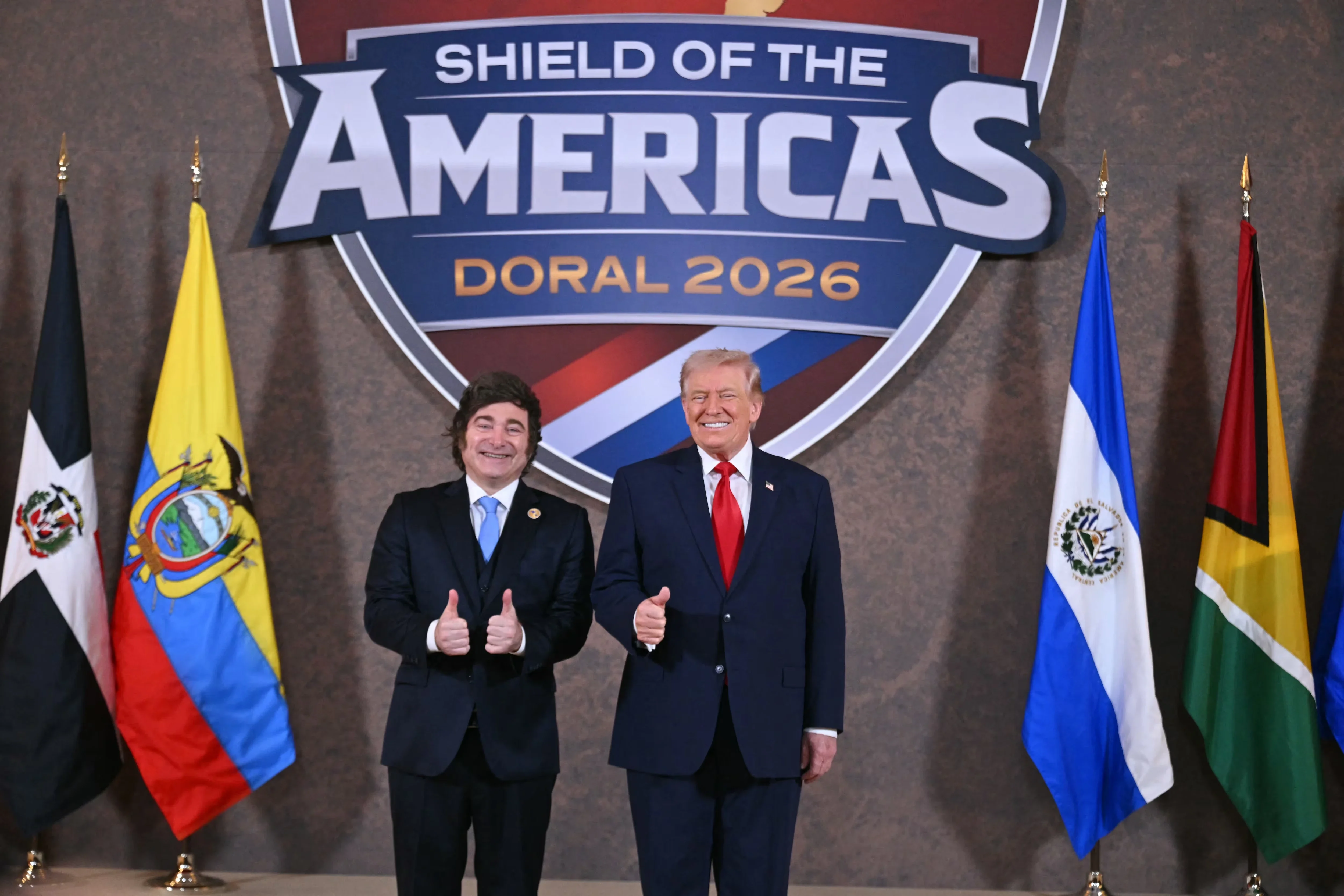 Javier Milei y Donald Trump.