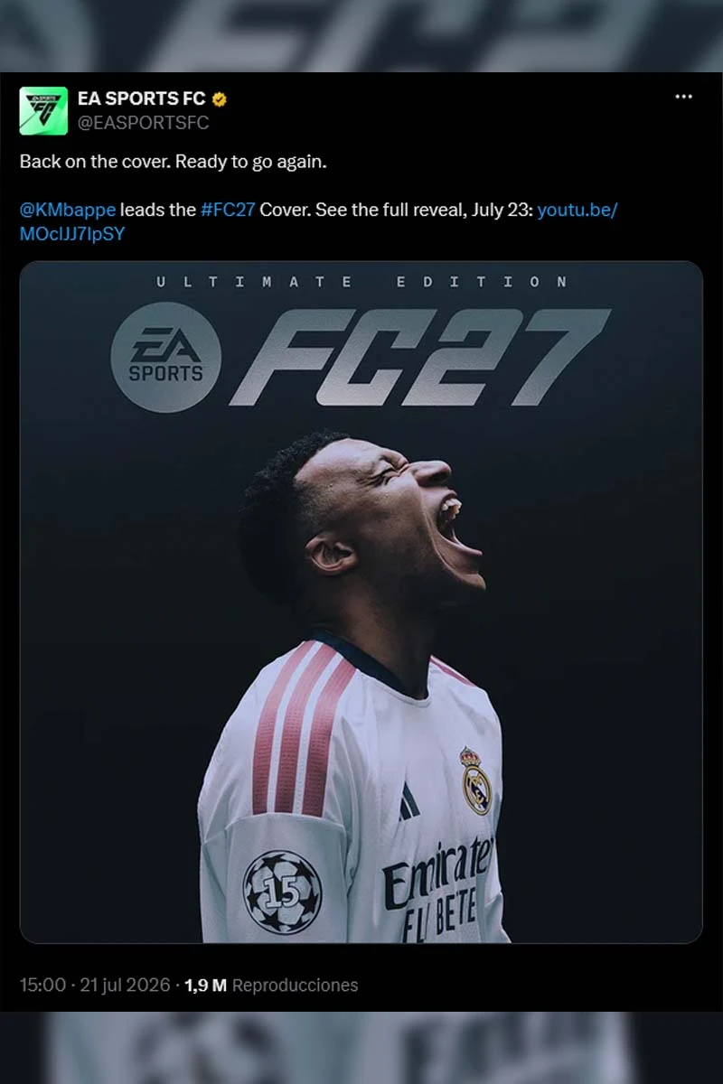 Quién es el futbolista de la portada de EA Sports FC 27