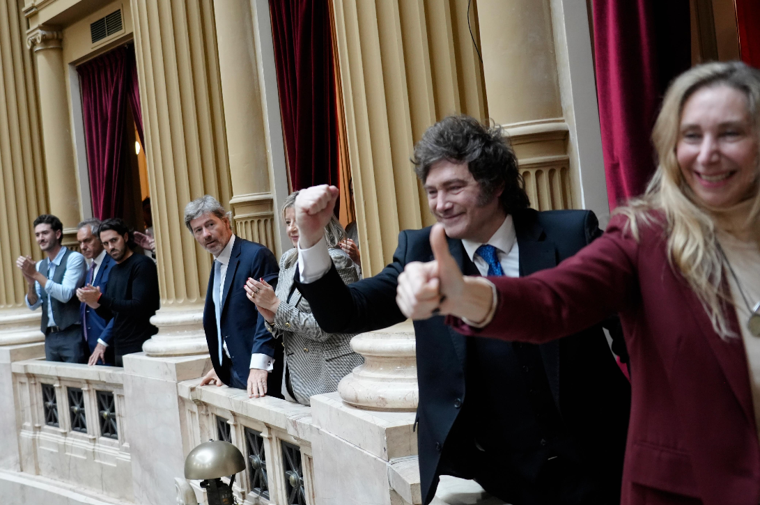 Javier Milei y Karina Milei.