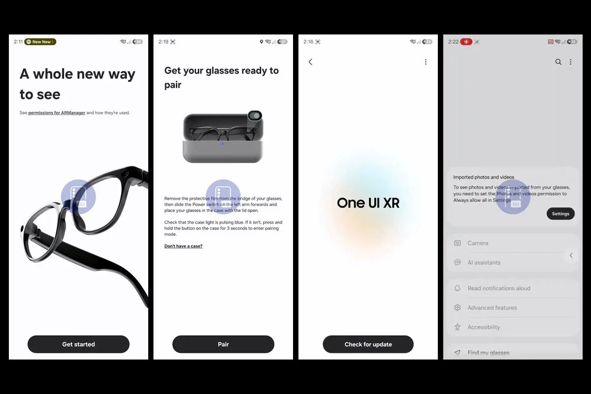 Cómo será la aplicación de Galaxy Glasses