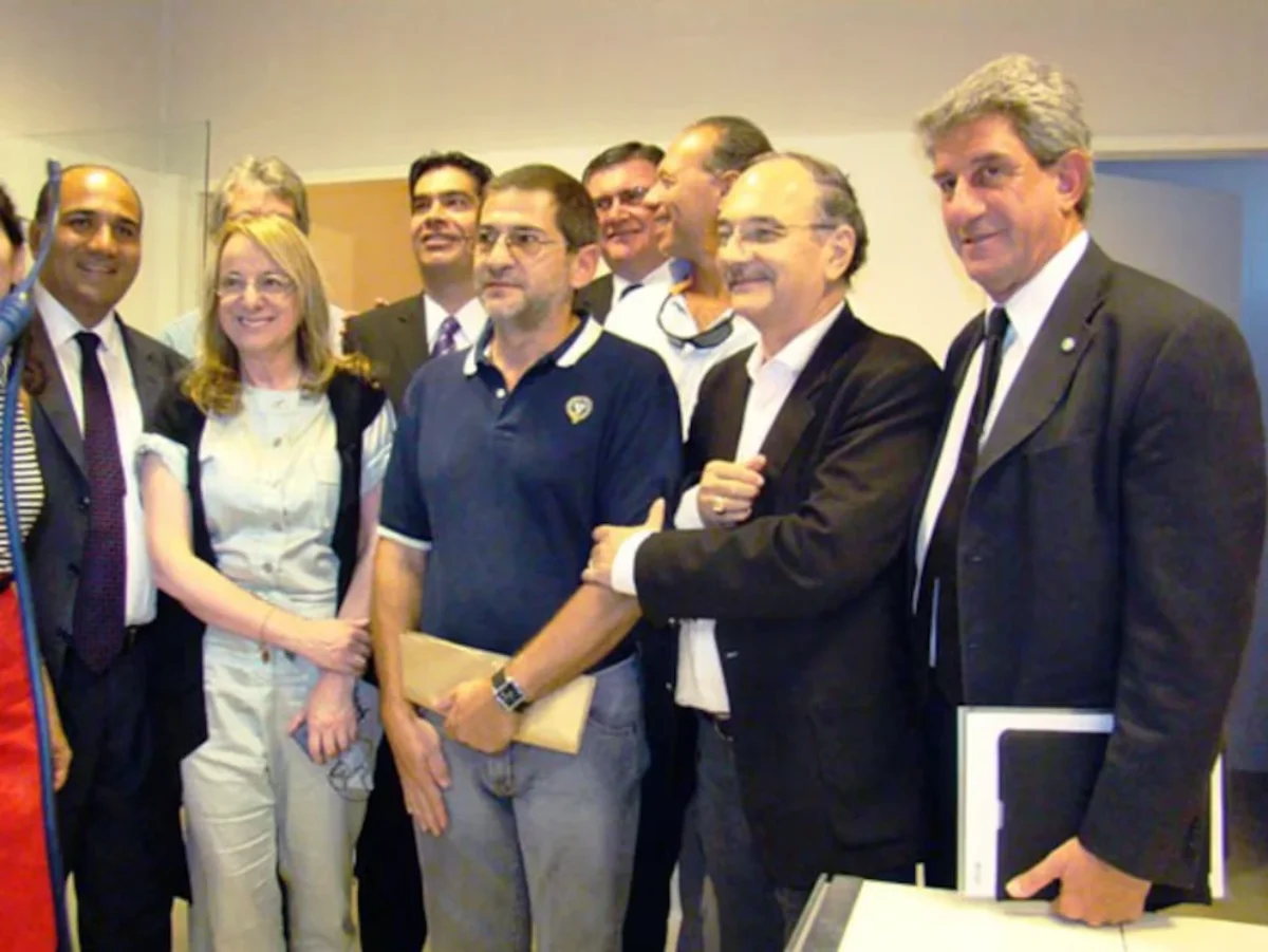 Sergio Schoklender, alongside figures of the Kirchnerism era: Alicia Kichner, Sergio Berni, Jorge Capitanich, Juan Luis Manzur, and others.