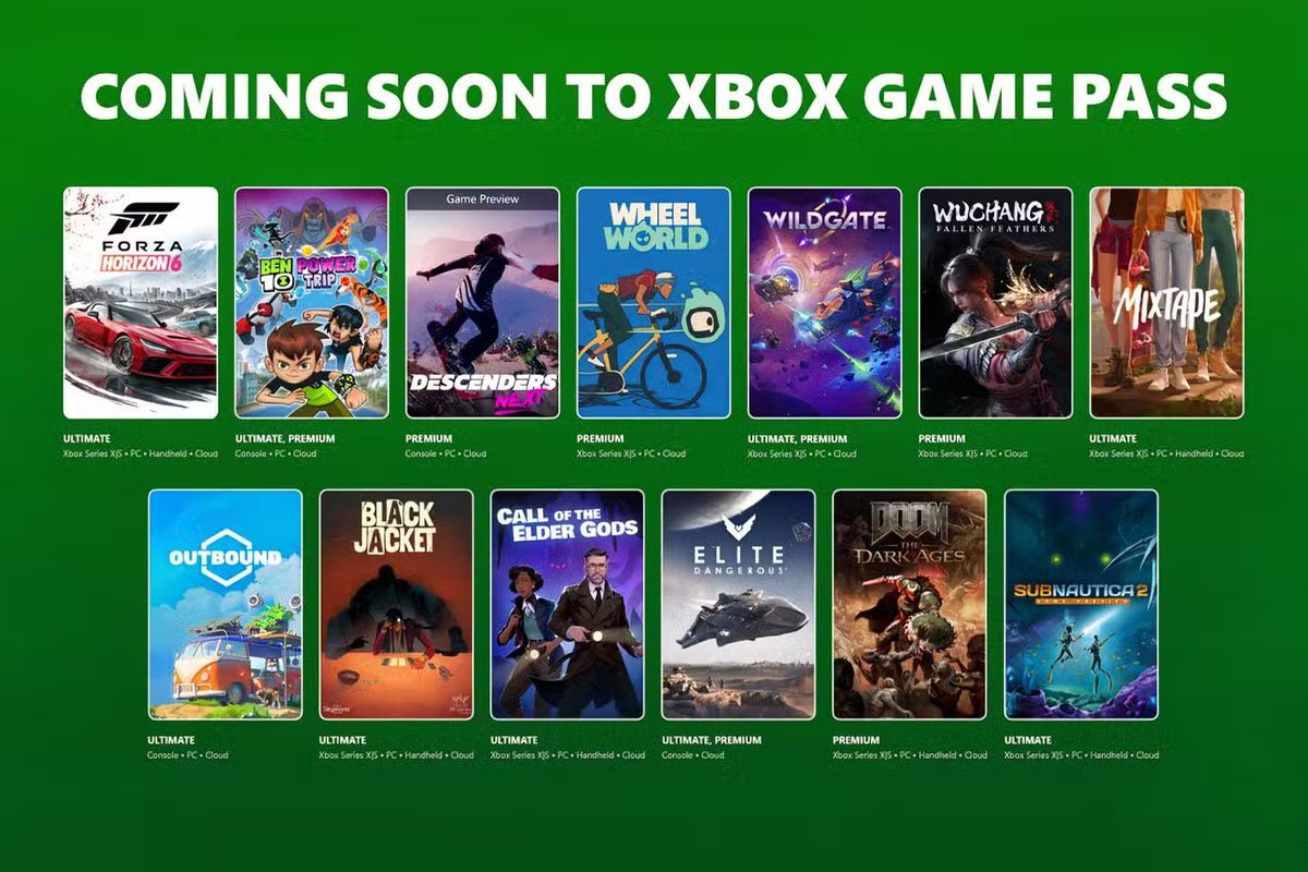 Microsoft reveló oficialmente la primera tanda de juegos que llegarán a Xbox Game Pass