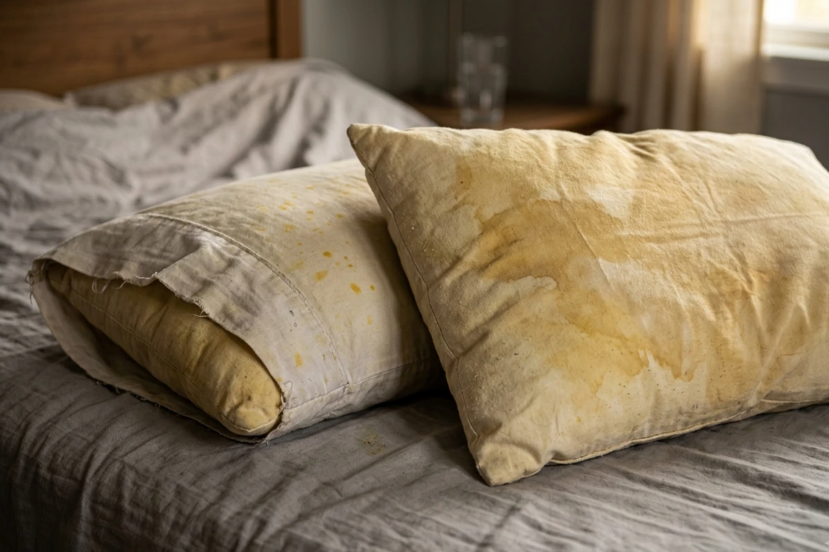 How to remove yellow stains from pillows and prevent them from coming back