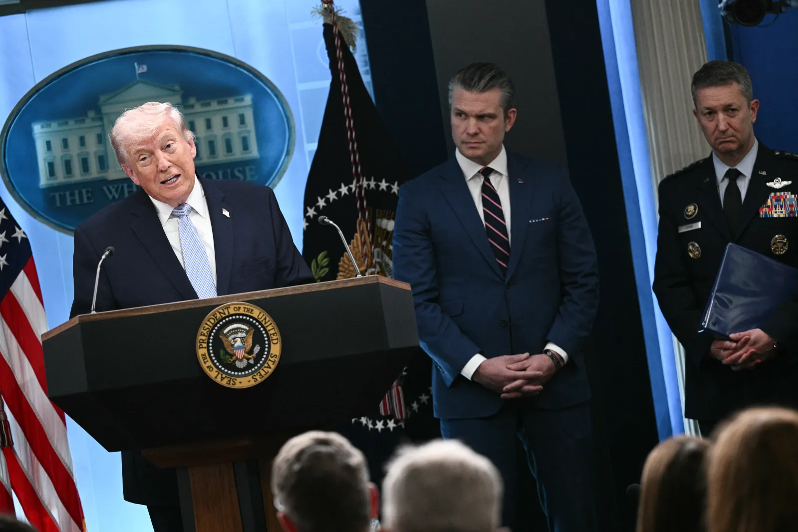 Trump lashed out at the press for risking the pilot's life in Iran and promised jail time for the leaker