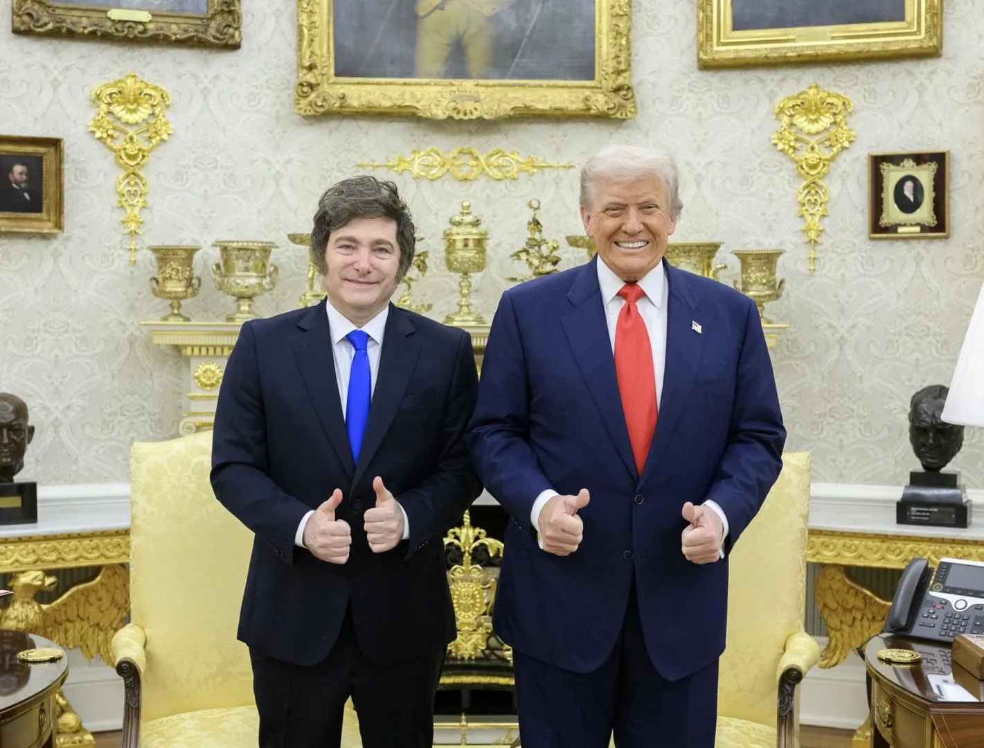 Javier Milei y Donald Trump.