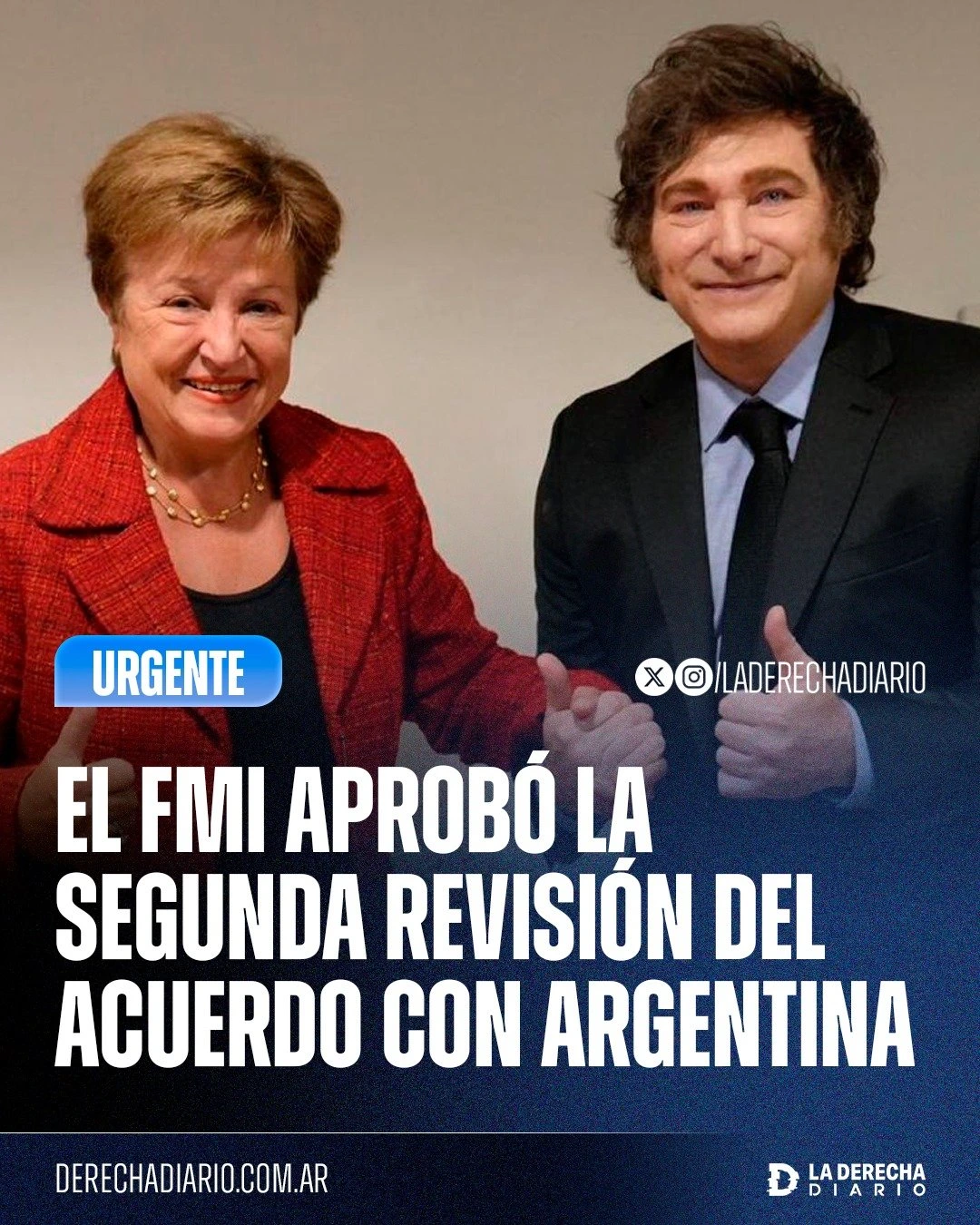 Javier Milei and Kristalina Gueorguieva.