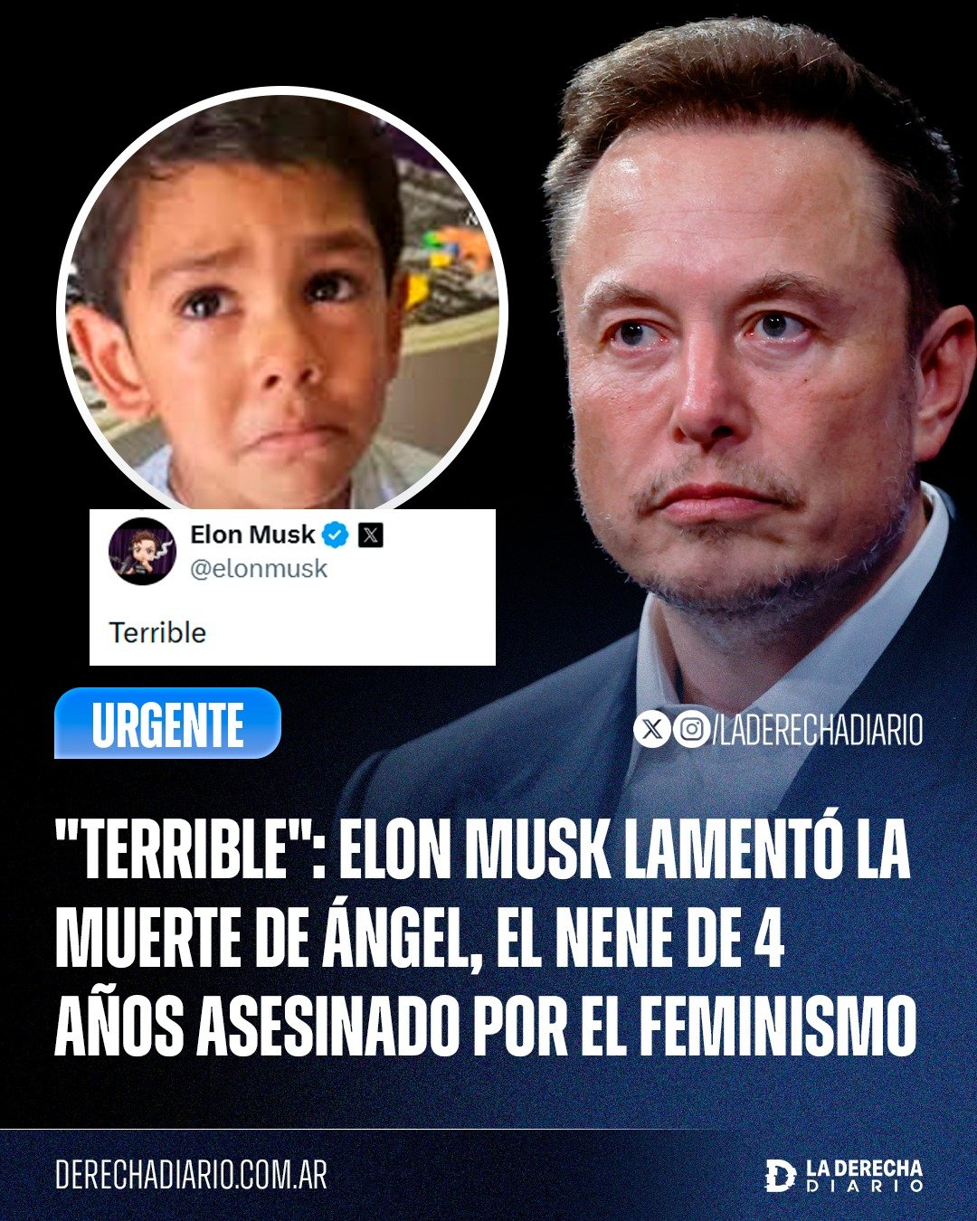Elon Musk lamentó la muerte de Ángel.