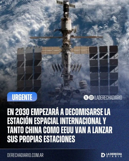 In 2030, the International Space Station will begin to be confiscated.