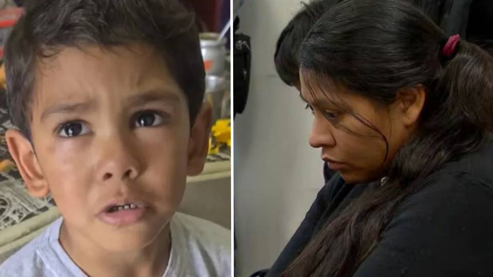 Ángel López y su madre biológica.