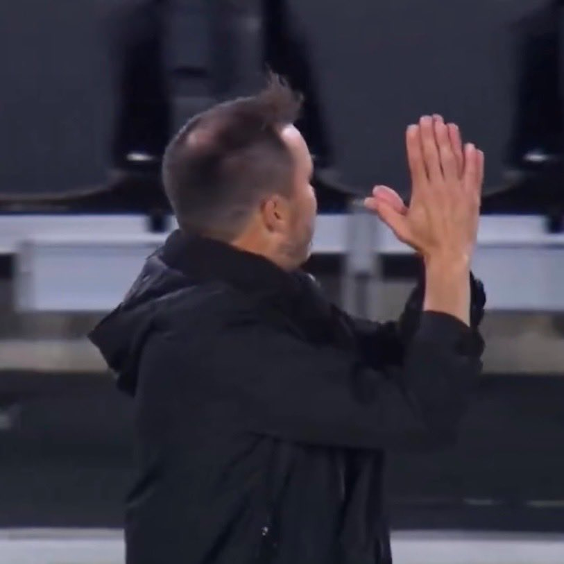 Coudet apologized to the fans during the game