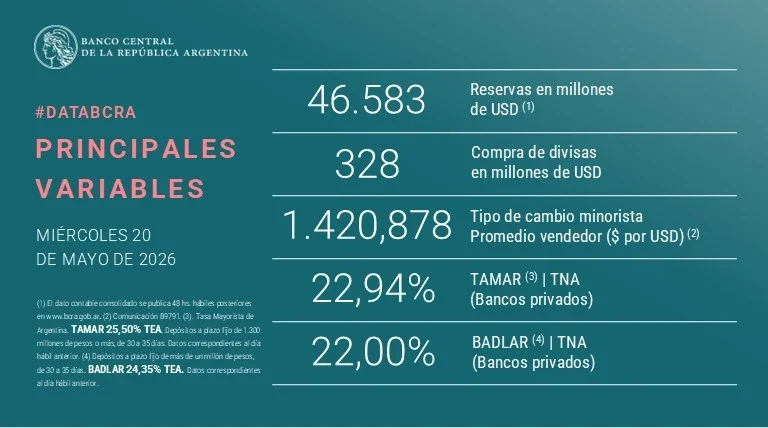 La información publicada por el BCRA.