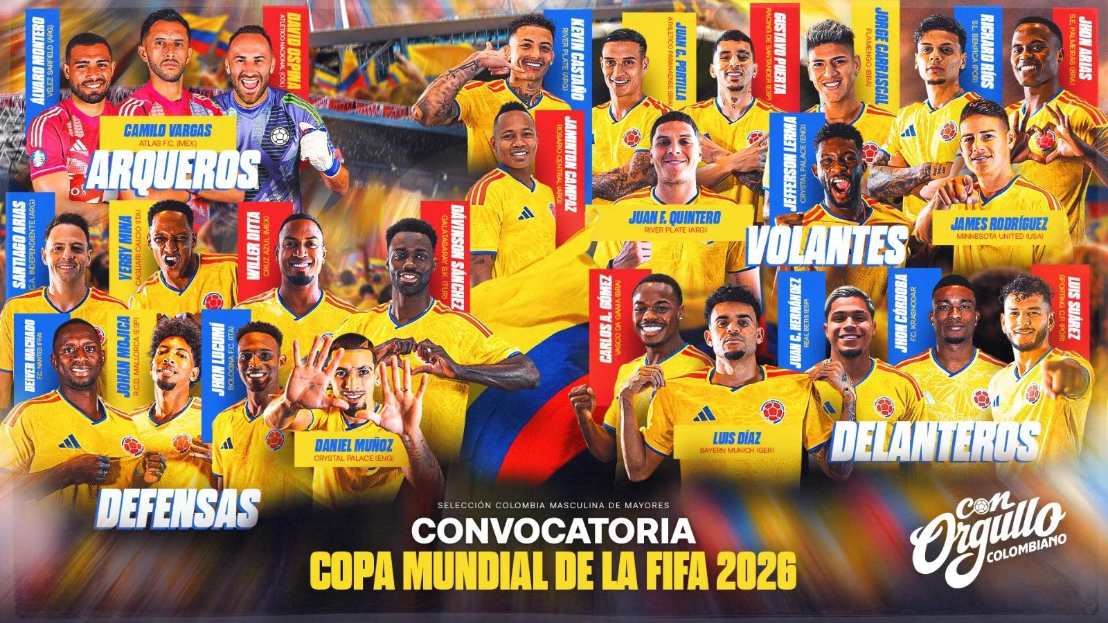 The definitive list of Colombia for the 2026 World Cup