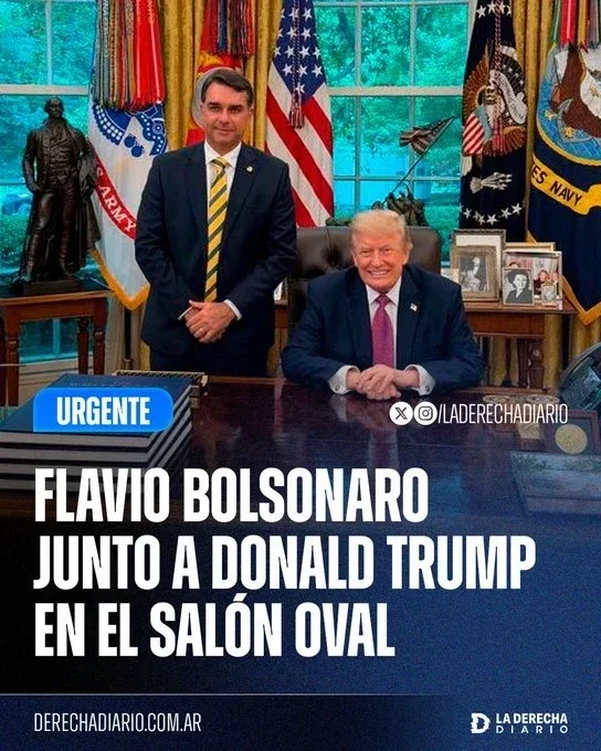 Flavio Bolsonaro se reunió recientemente con Donald Trump.