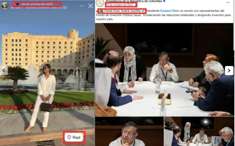 Images from social media that align in time and space