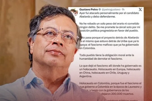 The delusional Gustavo Petro started crying because Abelardo de la Espriella called him a criminal.